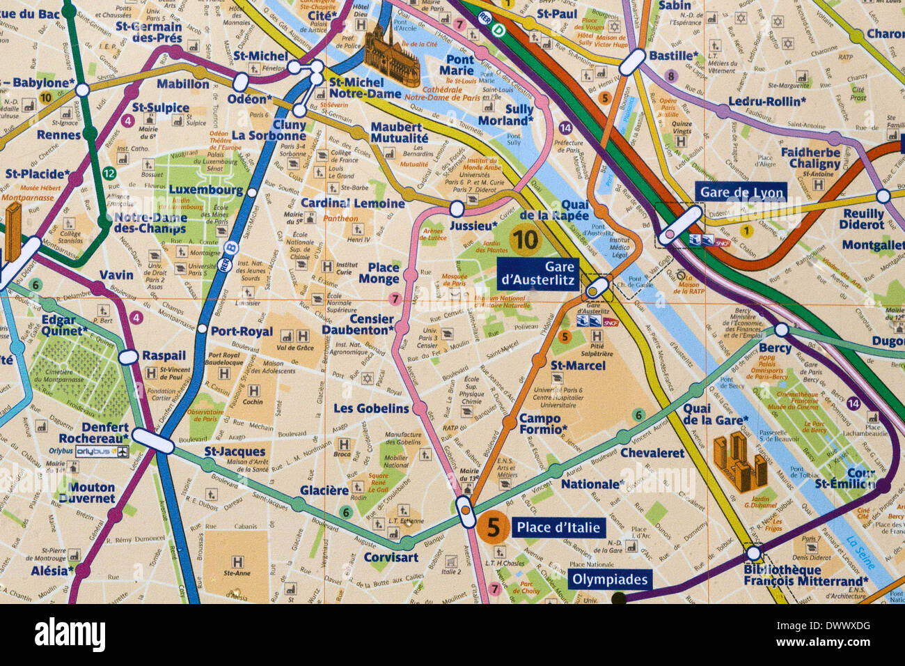 Paris city map -Fotos und -Bildmaterial in hoher Auflösung – Alamy
