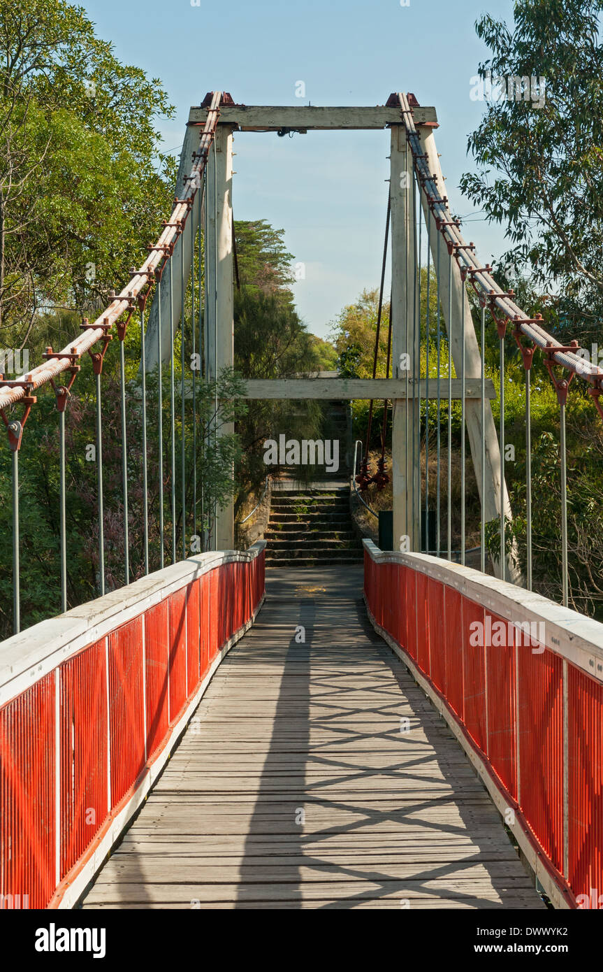 Kanes Brücke, Yarra Bend Park, Kew, Melbourne, Victoria, Australien Stockfoto