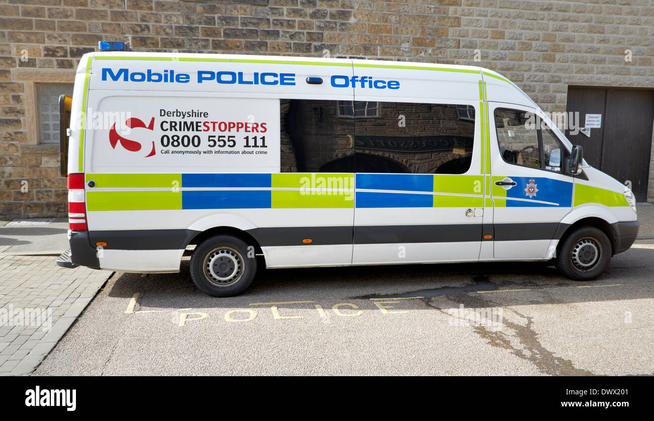 Mobile Polizei Büro van Bakewell Derbyshire England uk Stockfoto