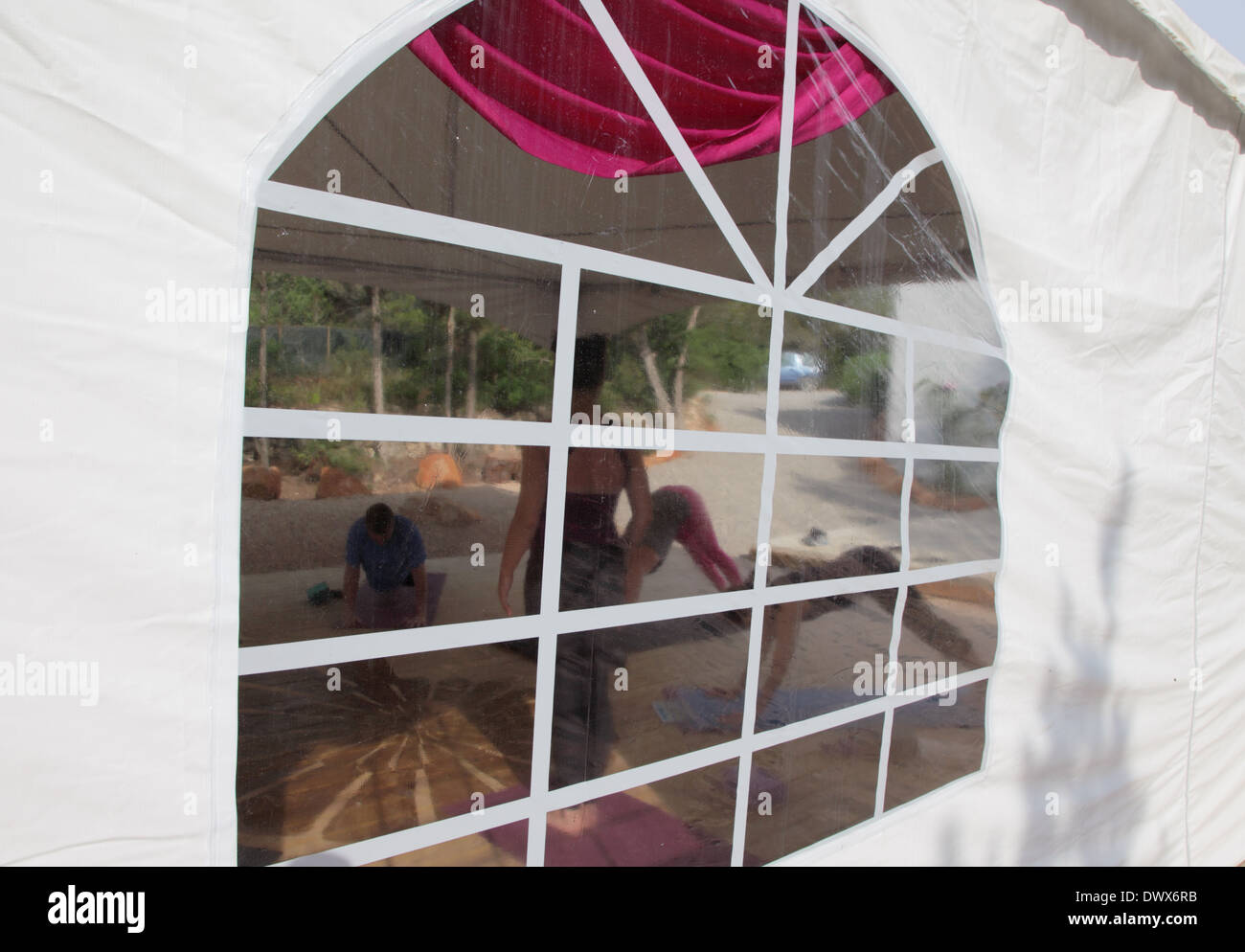 Yoga Retreat auf Ibiza Stockfoto