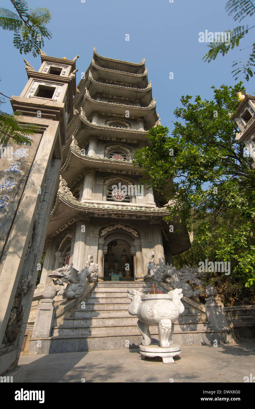 Pagode, Marble Mountains in Danang, Vietnam Stockfoto