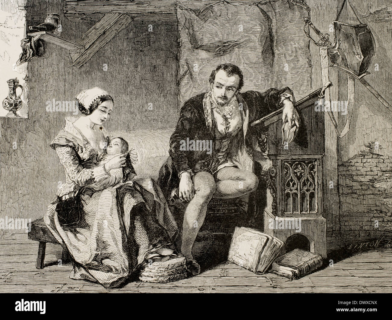 William Lee (1563-1614). Englischer Geistlicher und Erfinder. Gravur. Stockfoto