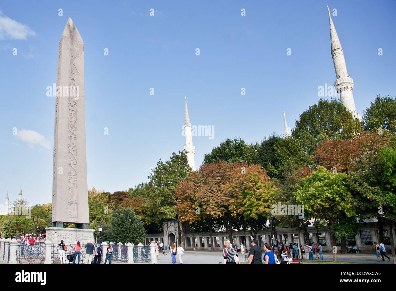 Der Obelisk des Theodosius; Das Hippodrom von Konstantinopel, Istanbul Stockfoto