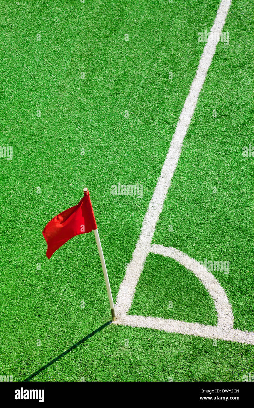 Fußball Eckfahne Stockfoto