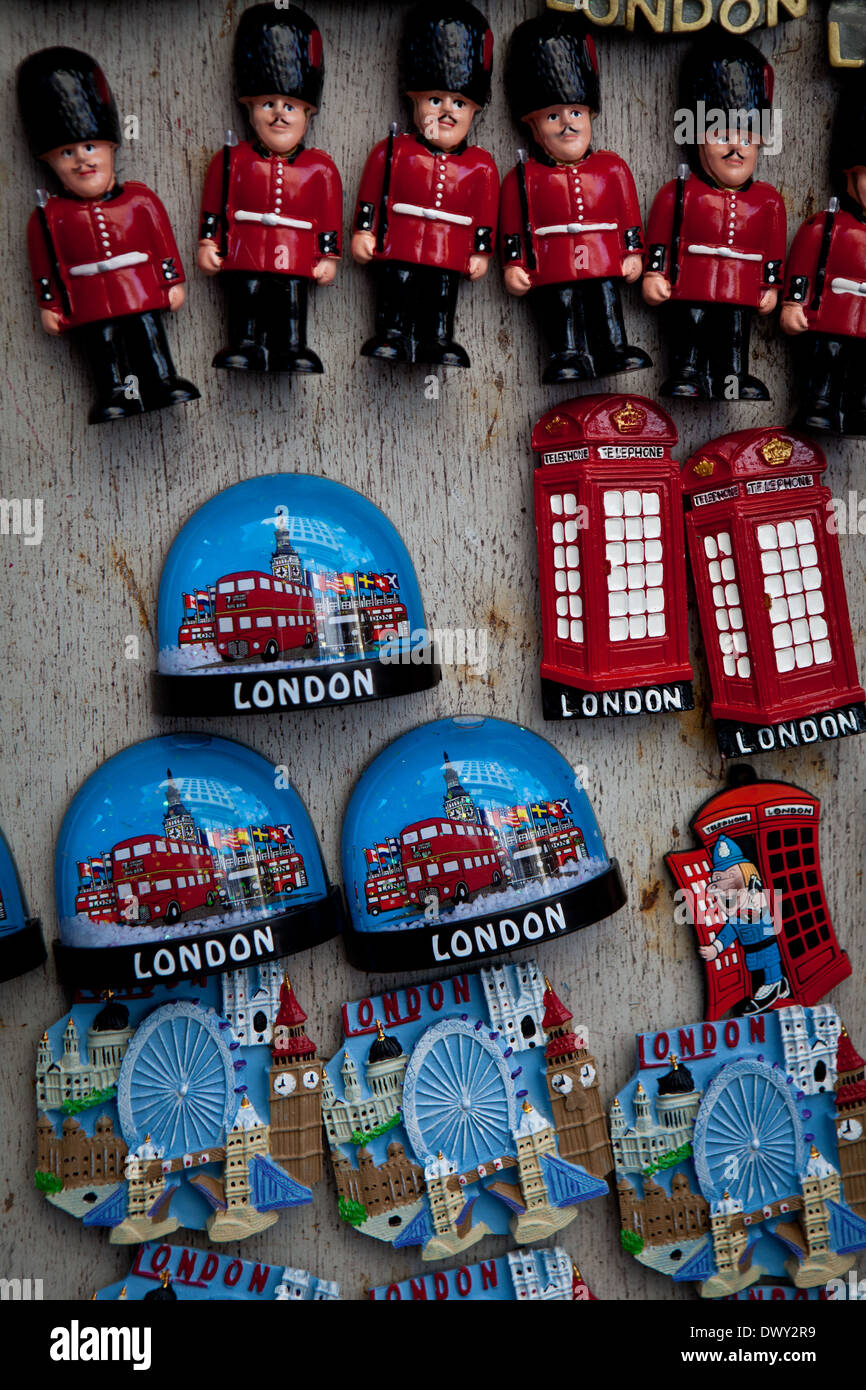 Kühlschrank-Magnet-Souvenirs aus London Stockfoto