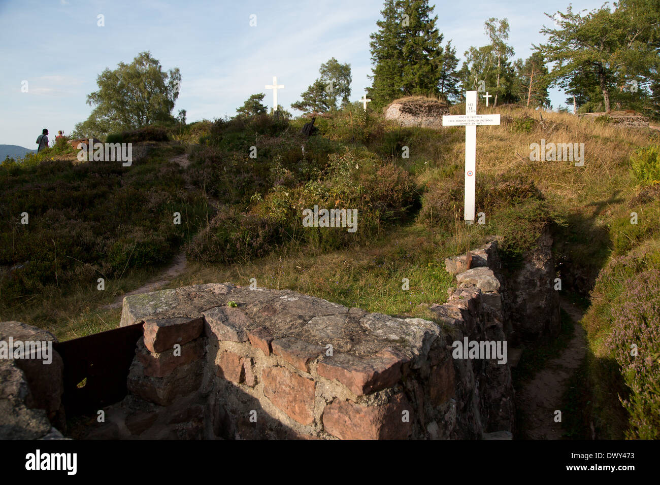 Urbeis, Frankreich, Gedenkstätte des Lingekopfes Stockfoto