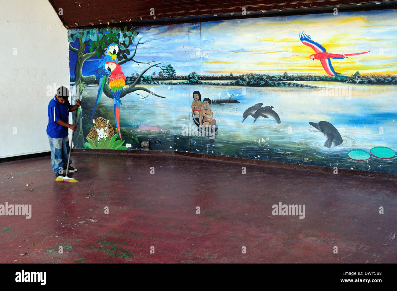 Auditorium in LETICIA. Abteilung von Amazonas. Kolumbien Stockfoto