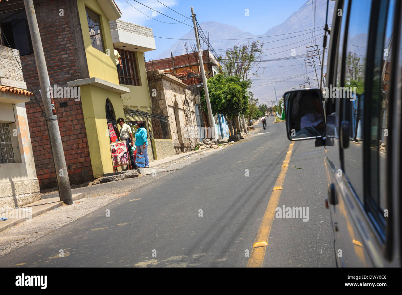 Straße der Stadt Arequipa, Peru Stockfoto