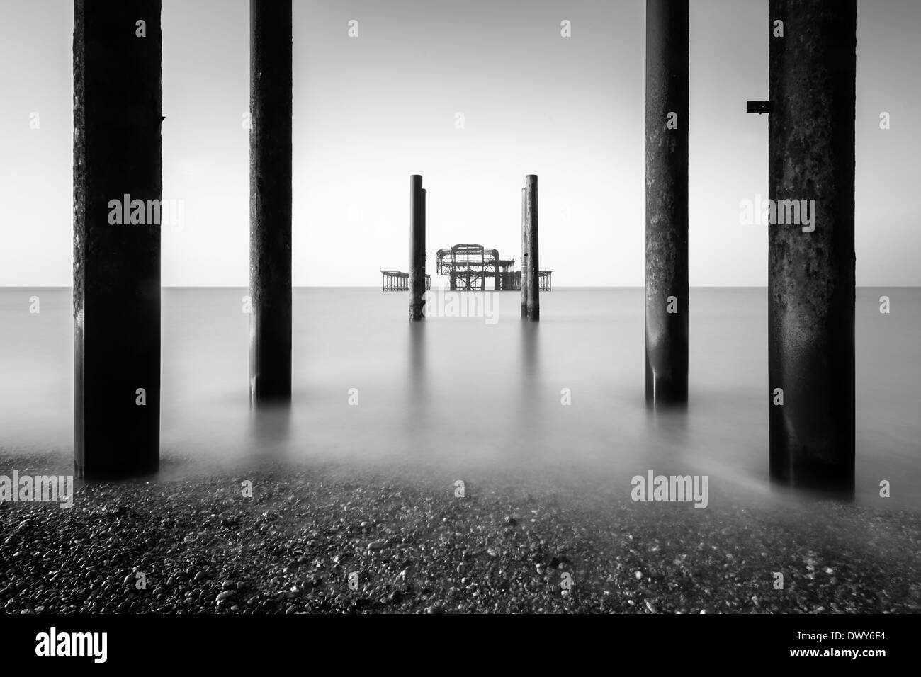 Alten Pavillion oder Pier, Brighton Beach Stockfoto
