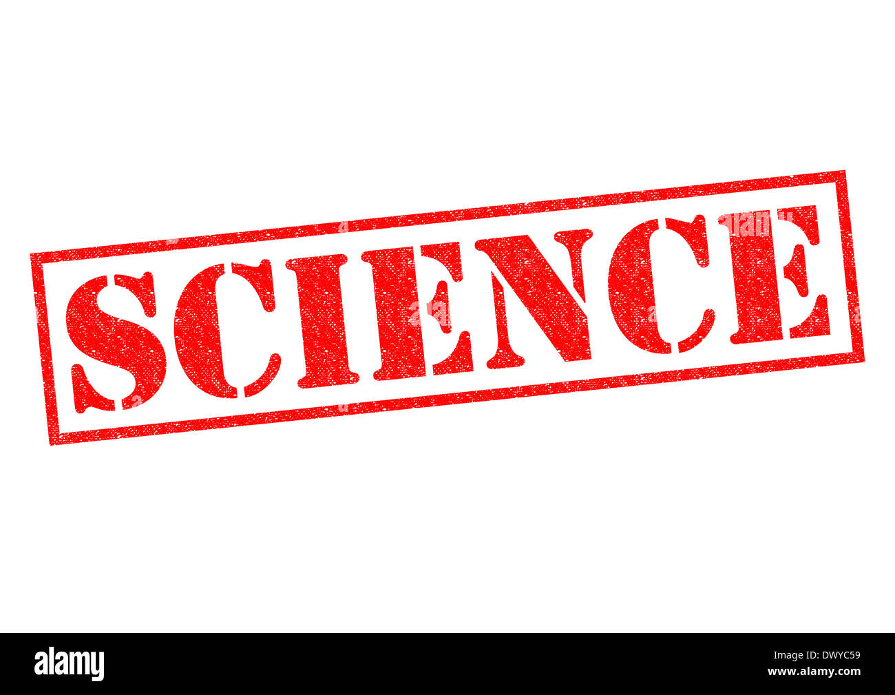 Wissenschaft-Stempel auf einem weißen Hintergrund. Stockfoto