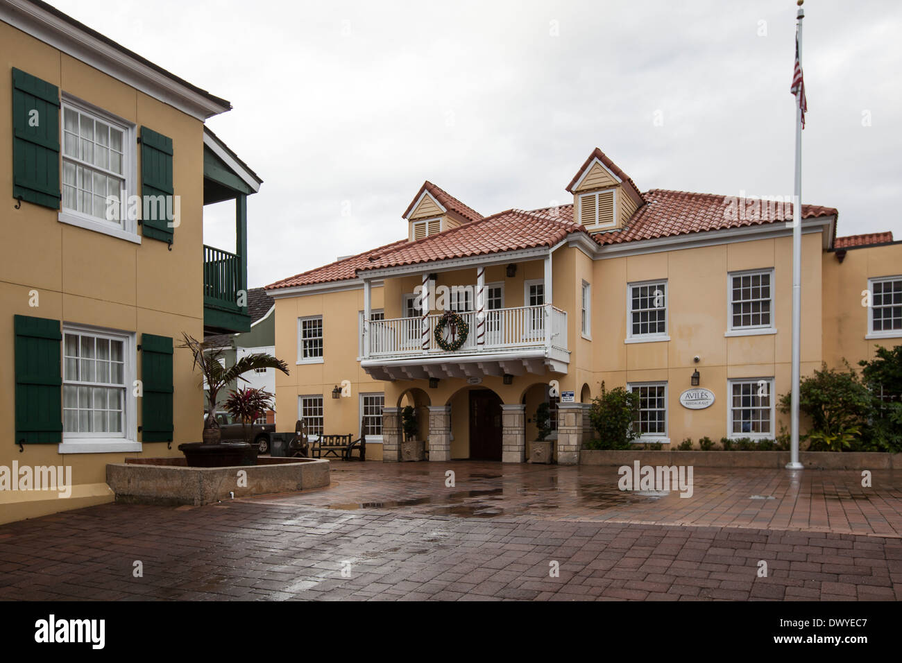 Abgebildet ist ein Hilton-Hotel in St. Augustine, Florida Stockfoto