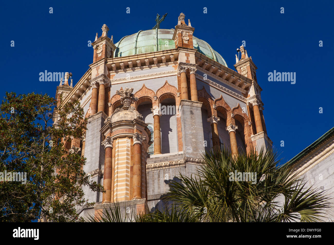 St. Augustine Memorial Presbyterian Church ist in St. Augustine, Florida abgebildet. Stockfoto