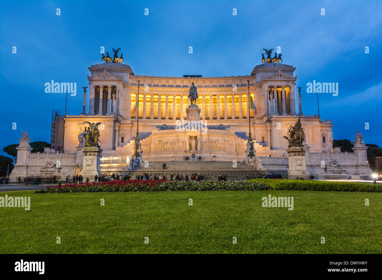 Vittorio Emanuele Denkmal (Grab des unbekannten Soldaten) in der Stadt Rom in Italien. Stockfoto