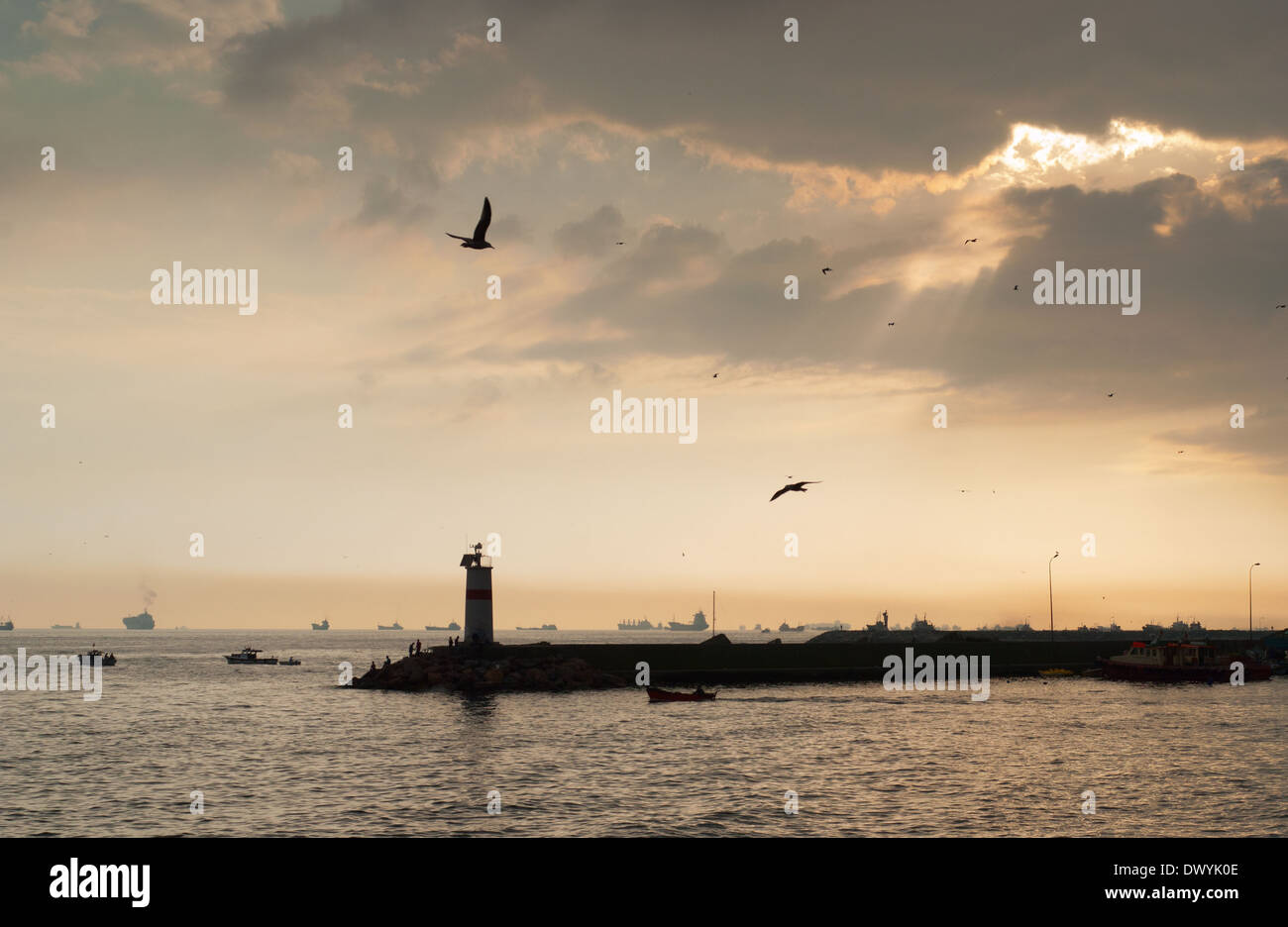 Leuchtturm in Istanbul Stockfoto