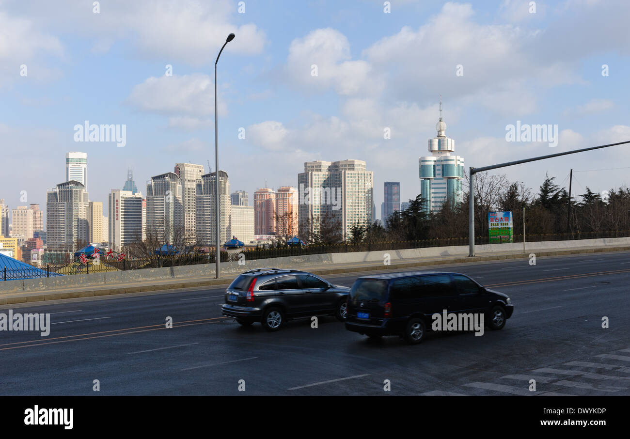 Das moderne Stadtzentrum der Dalian.Liaoning Provinz, China. Stockfoto