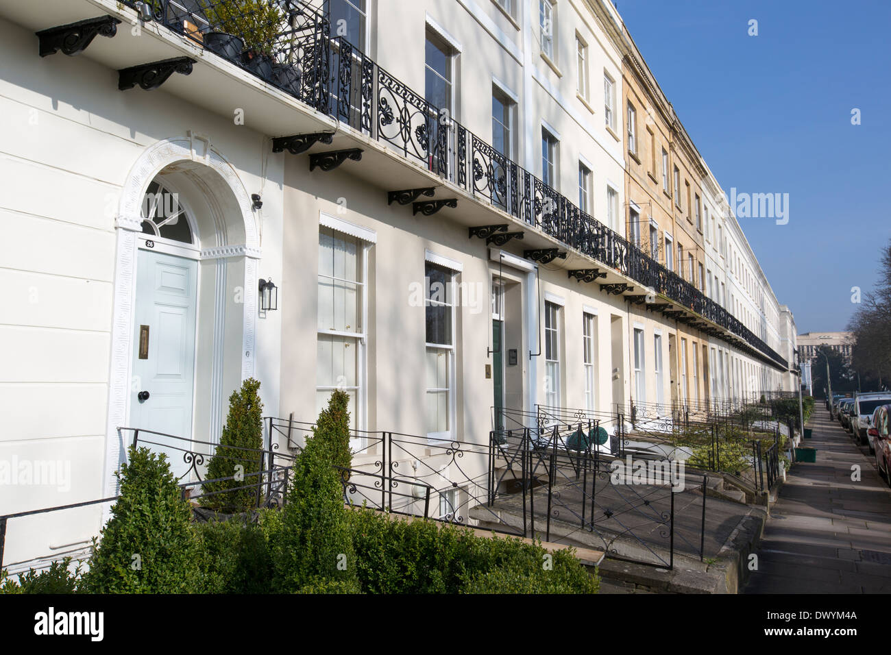 Häuser auf Montpellier Spa Road, Cheltenham, Großbritannien