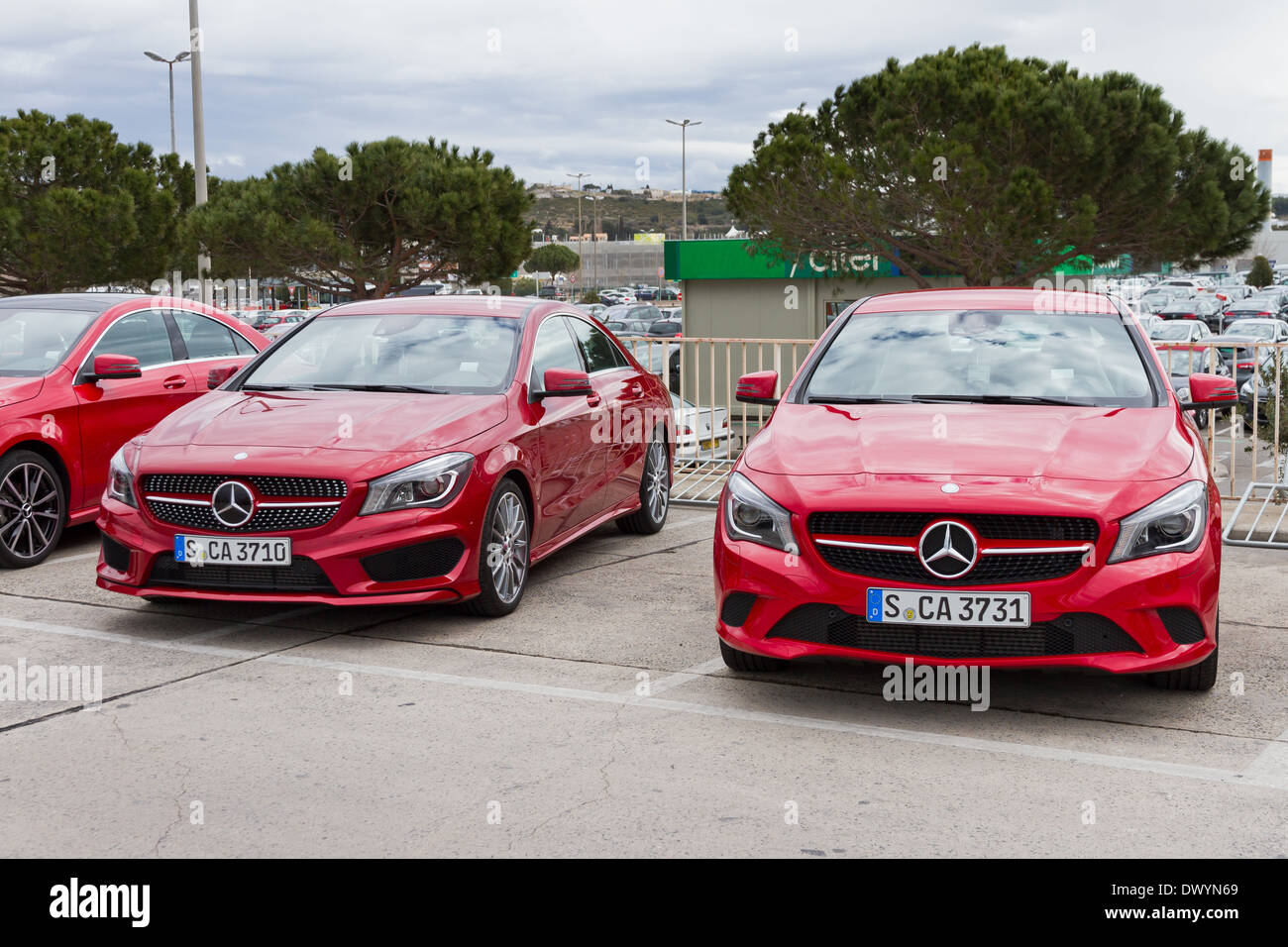 Mercedes-Benz CLA 2013 Modell Testfahrt in Frankreich Stockfoto