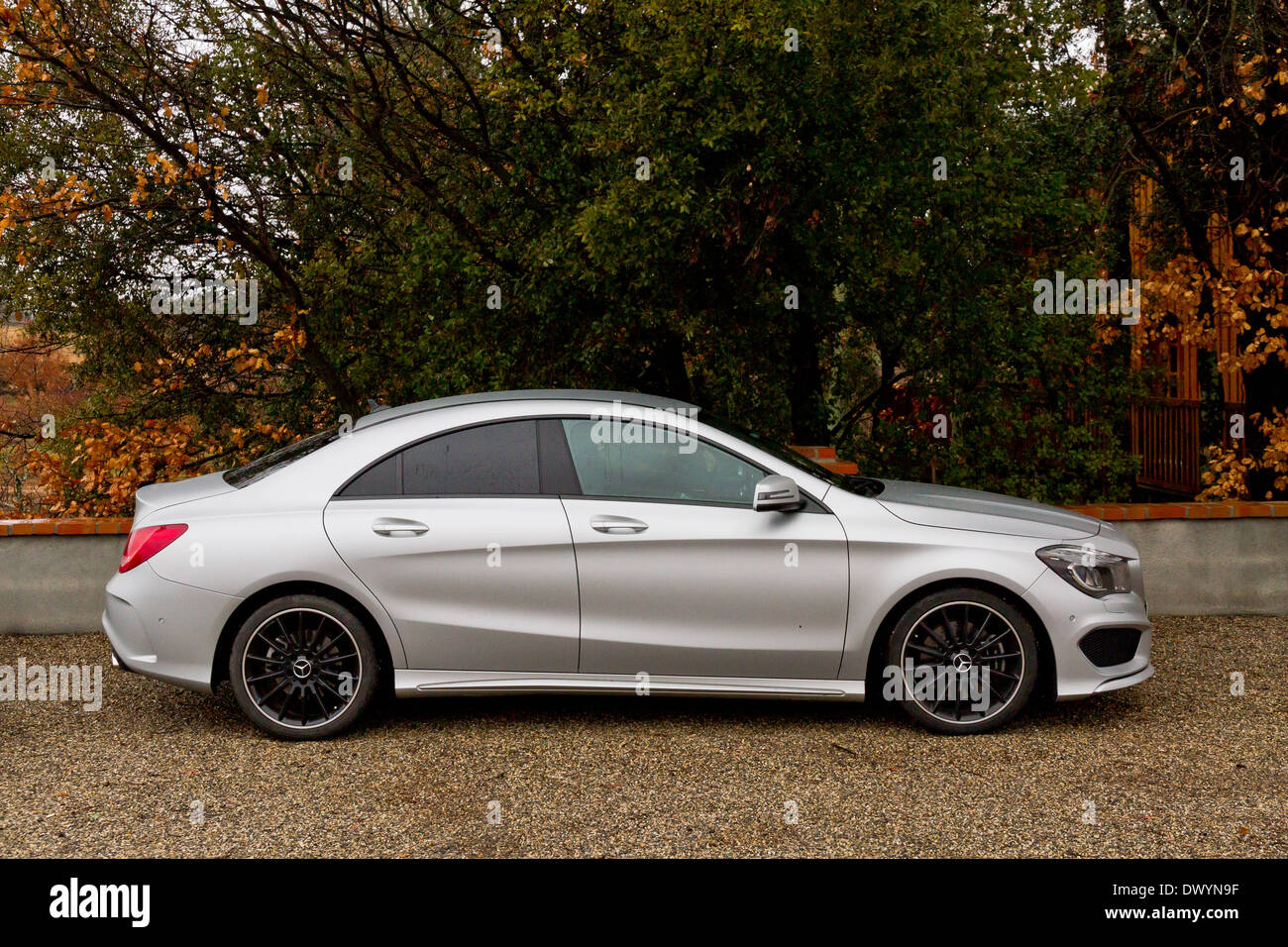 Mercedes-Benz CLA 2013 Modell Testfahrt in Frankreich Stockfoto