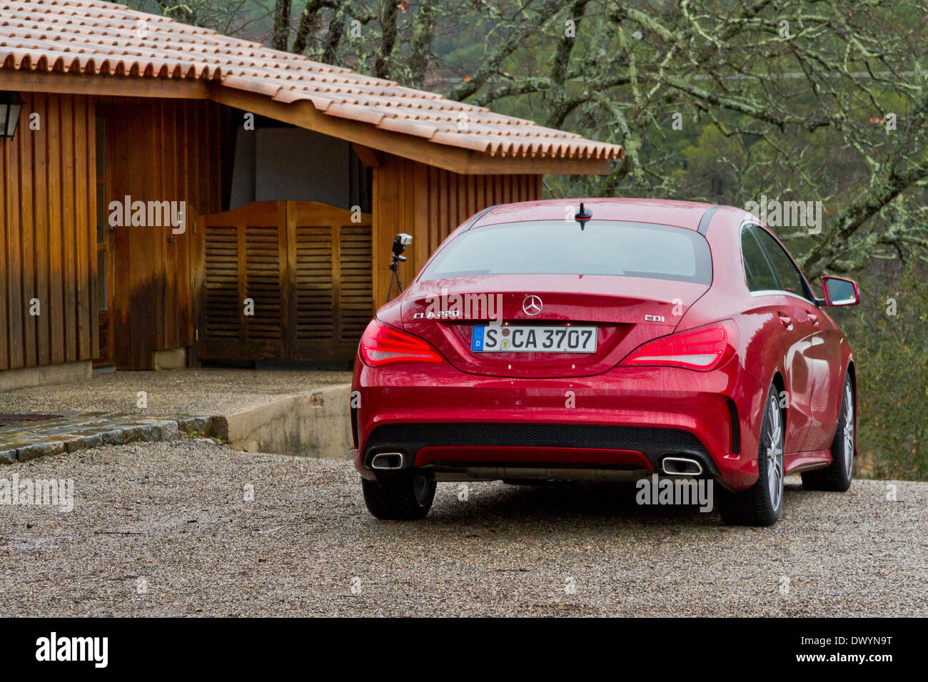 Mercedes-Benz CLA 2013 Modell Testfahrt in Frankreich Stockfoto