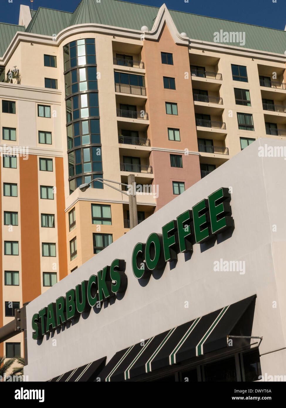 Starbucks Kaffee Fassade, Ft Lauderdale, FL, USA Stockfoto