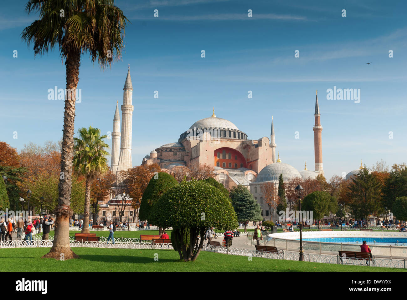Hagia Sophia-Moschee-Fassade in Istanbul Türkei Stockfoto