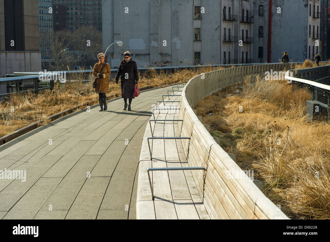 Die high line new york city linear park central railroad Fotos und