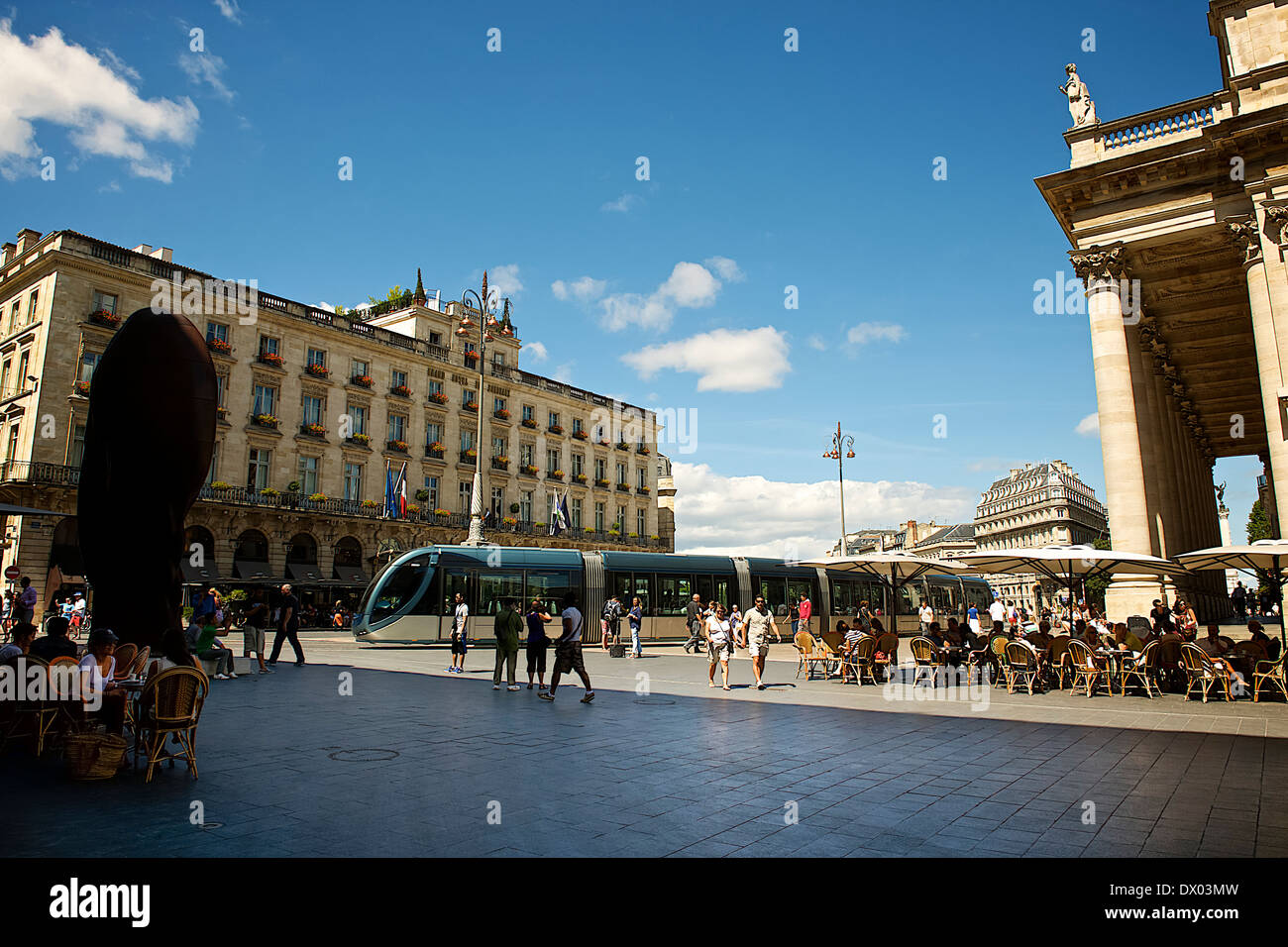 Komödie-Platz in Bordeaux, Frankreich Stockfoto