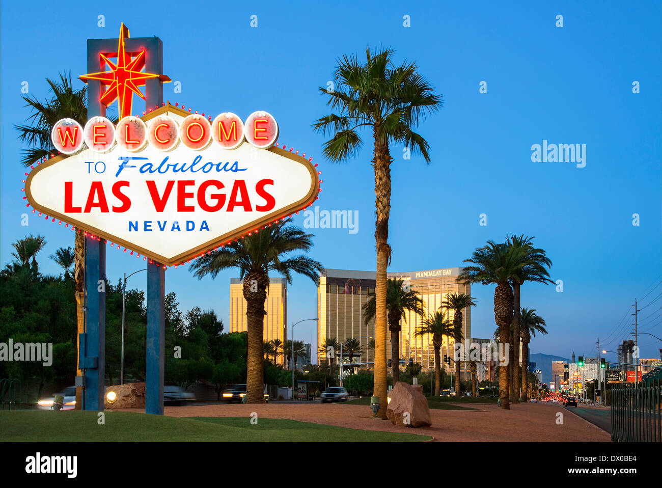 Las Vegas, die berühmten Willkommensschild Stockfoto