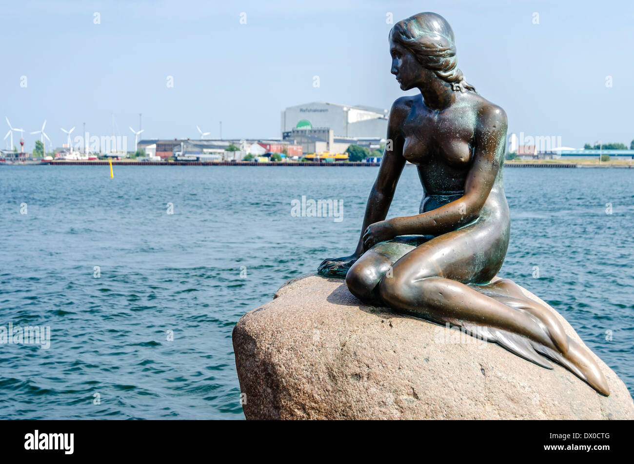 Die kleine Meerjungfrau in Kopenhagen, Dänemark Stockfoto