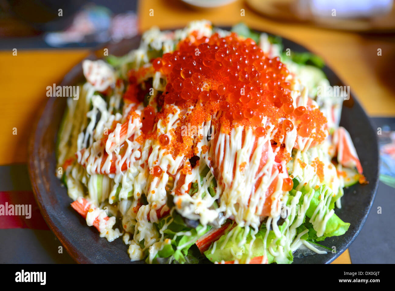 Kaviar-Salat Stockfoto