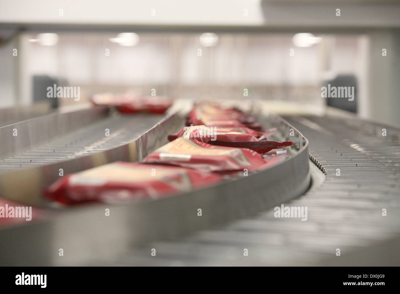 Förderband Produktion Stockfoto