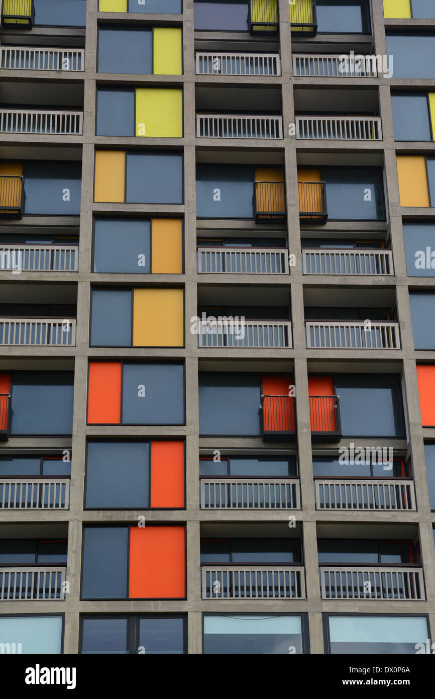 Park-Hill-Architektur von der Stadt Sheffield, England, Vereinigtes Königreich Stockfoto