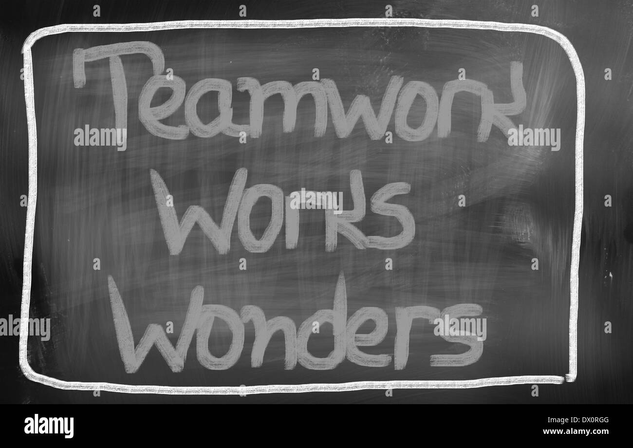 Teamwork Works Wonders Konzept Stockfoto