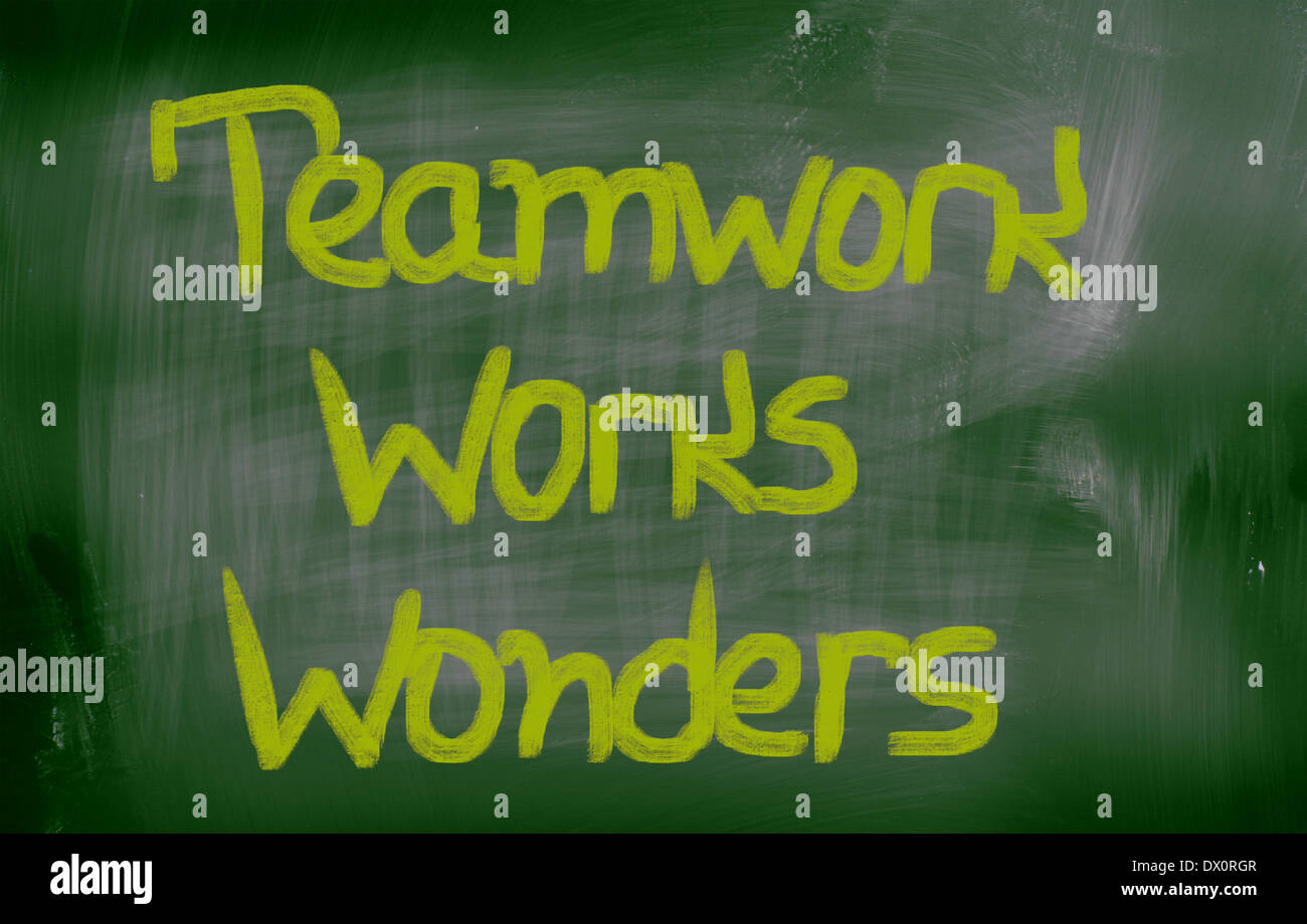 Teamwork Works Wonders Konzept Stockfoto