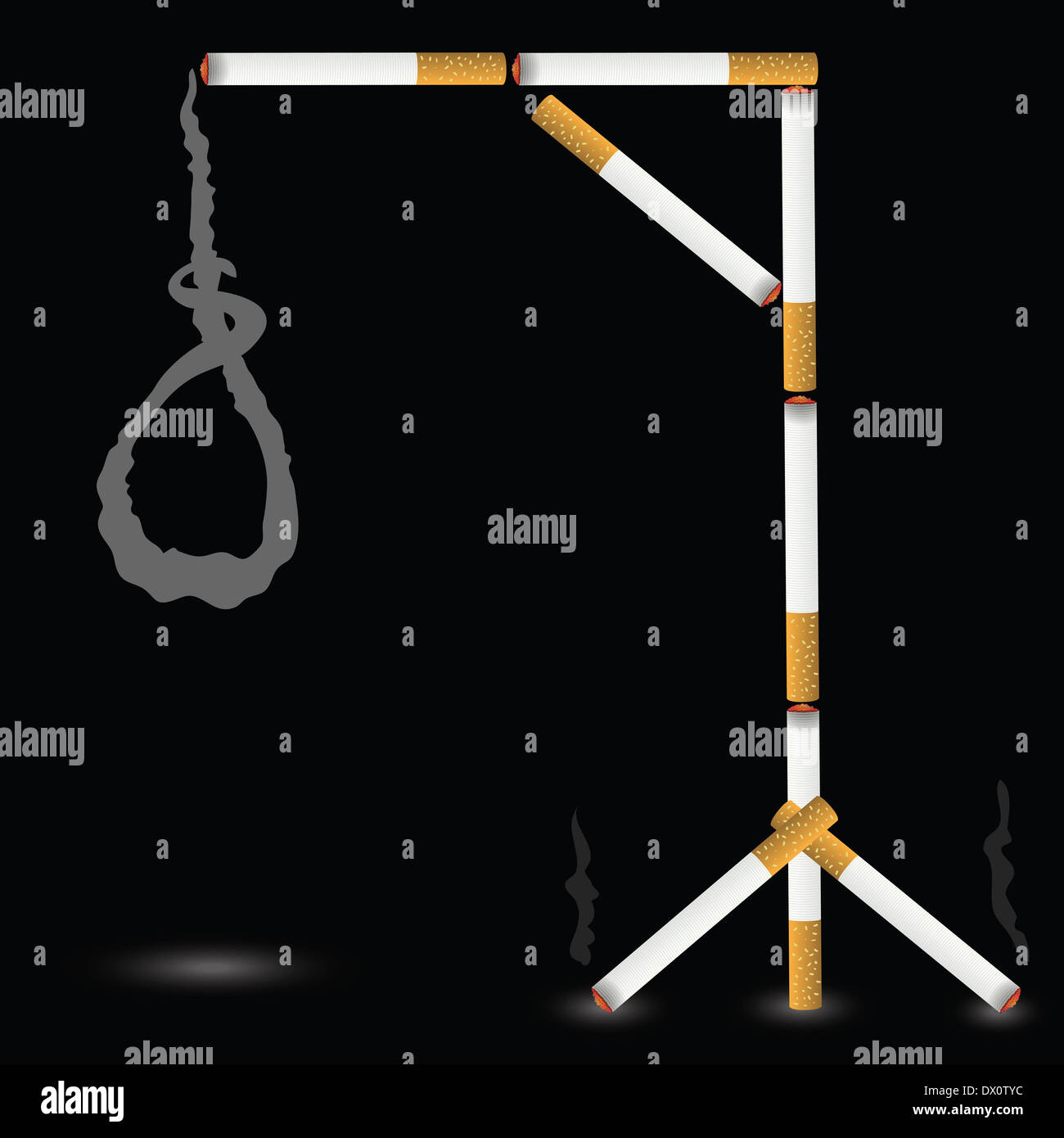 Bunte Illustrationen mit Galgen für Ihr design Stockfoto