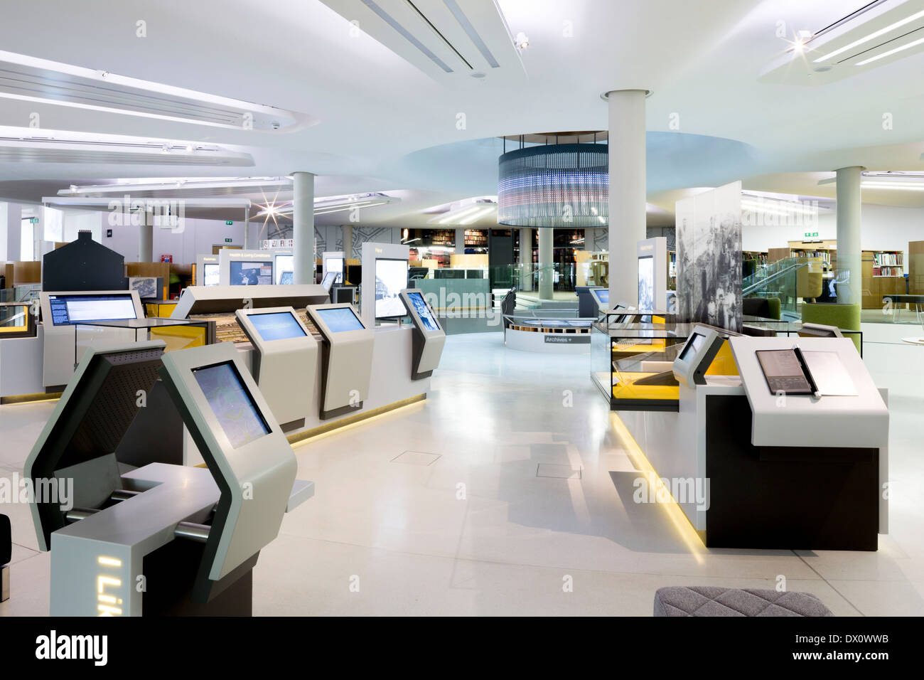 Archiv Plus bei Manchester Central Library nach der Renovierung im Jahr 2014 Stockfoto