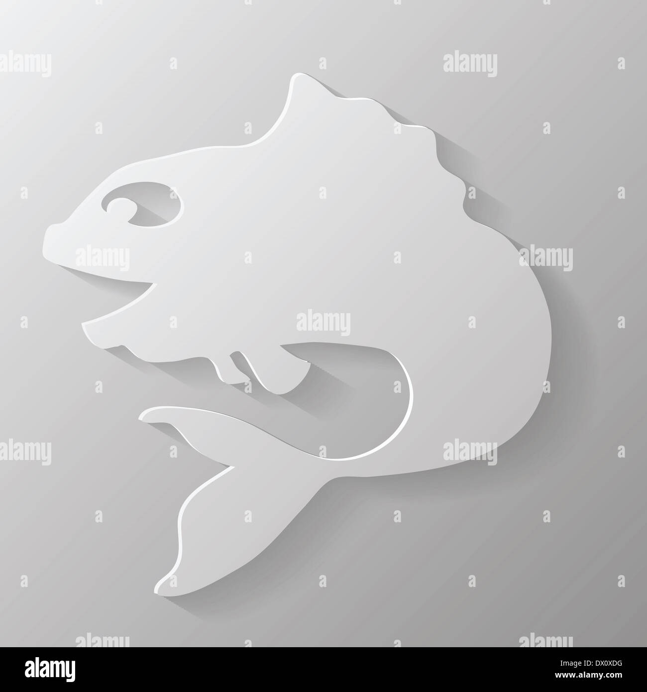 Bunte Illustrationen mit Papierfisch für Ihr design Stockfoto