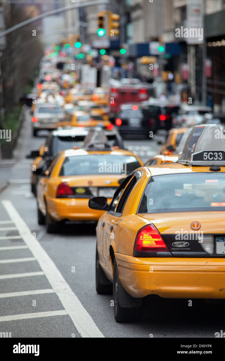 Verkehr in New York City. Stockfoto