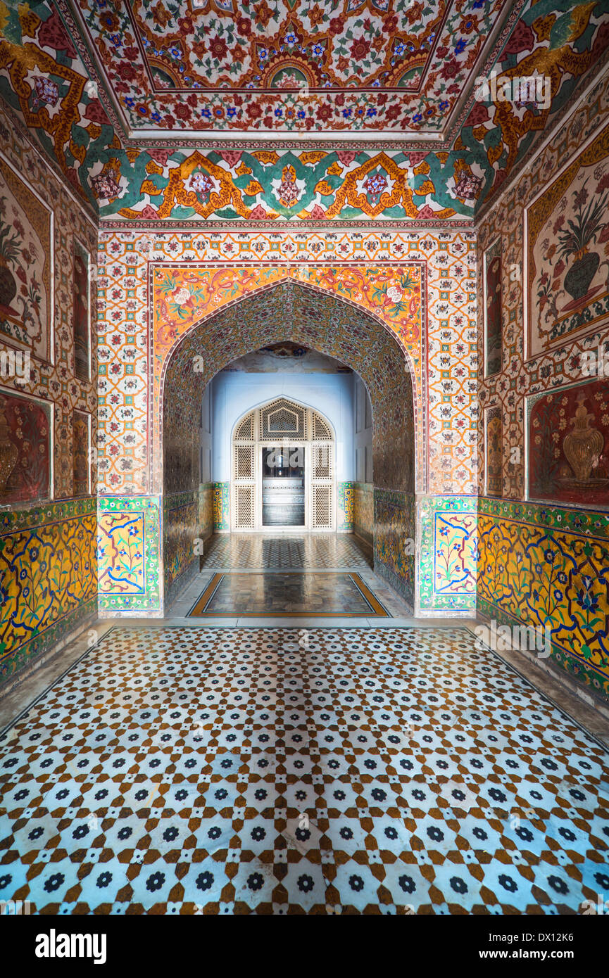 Eingang zum Jahangir Grab Lahore Pakistan Stockfoto