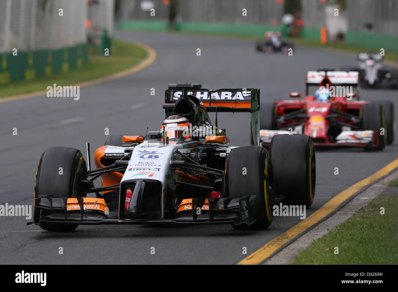 Melbourne, Australien. 16. März 2014. Nico HÃ lkenberg (GER) #27 Sahara Force India F1 Team - Formel 1-Weltmeisterschaft 2014 - Runde 01 am Melbourne Albert Park, Melbourne, Australien, Sonntag, 16. März 2014 Credit: Dpa picture-Alliance/Alamy Live News Stockfoto