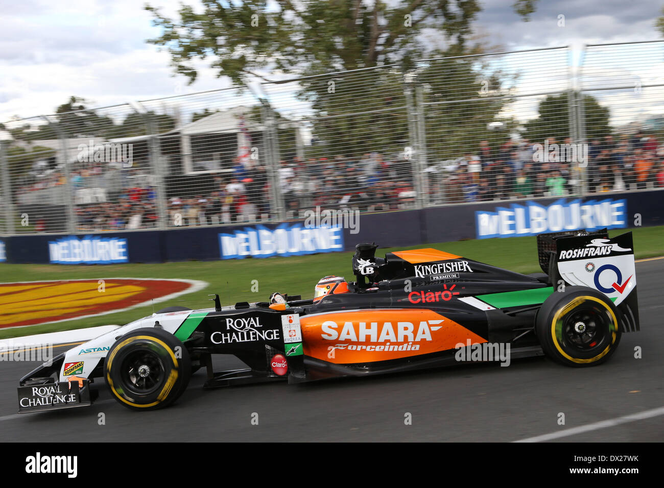 Melbourne, Australien. 16. März 2014. Nico HÃ lkenberg (GER) #27 Sahara Force India F1 Team - Formel 1-Weltmeisterschaft 2014 - Runde 01 am Melbourne Albert Park, Melbourne, Australien, Sonntag, 16. März 2014 Credit: Dpa picture-Alliance/Alamy Live News Stockfoto