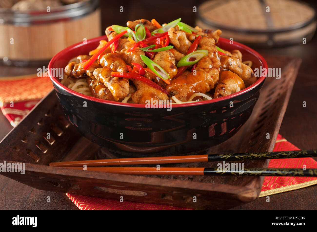 Knusprige Chili Rindfleisch. Chinesisches Essen. Stockfoto