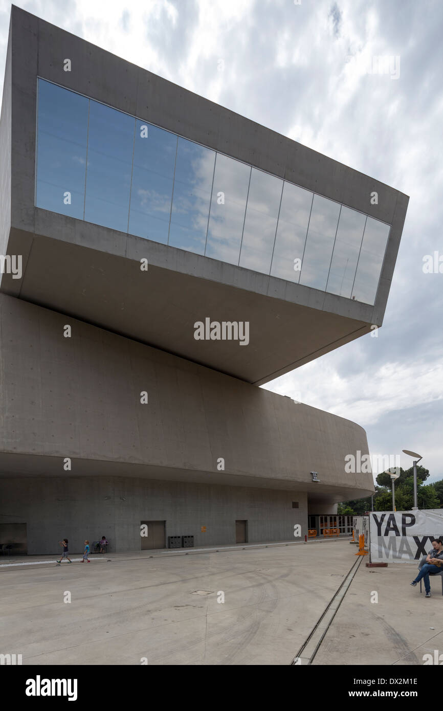 Das MAXXI – Nationalmuseum für das 21. Jahrhundert Kunst, Rom, Italien Stockfoto