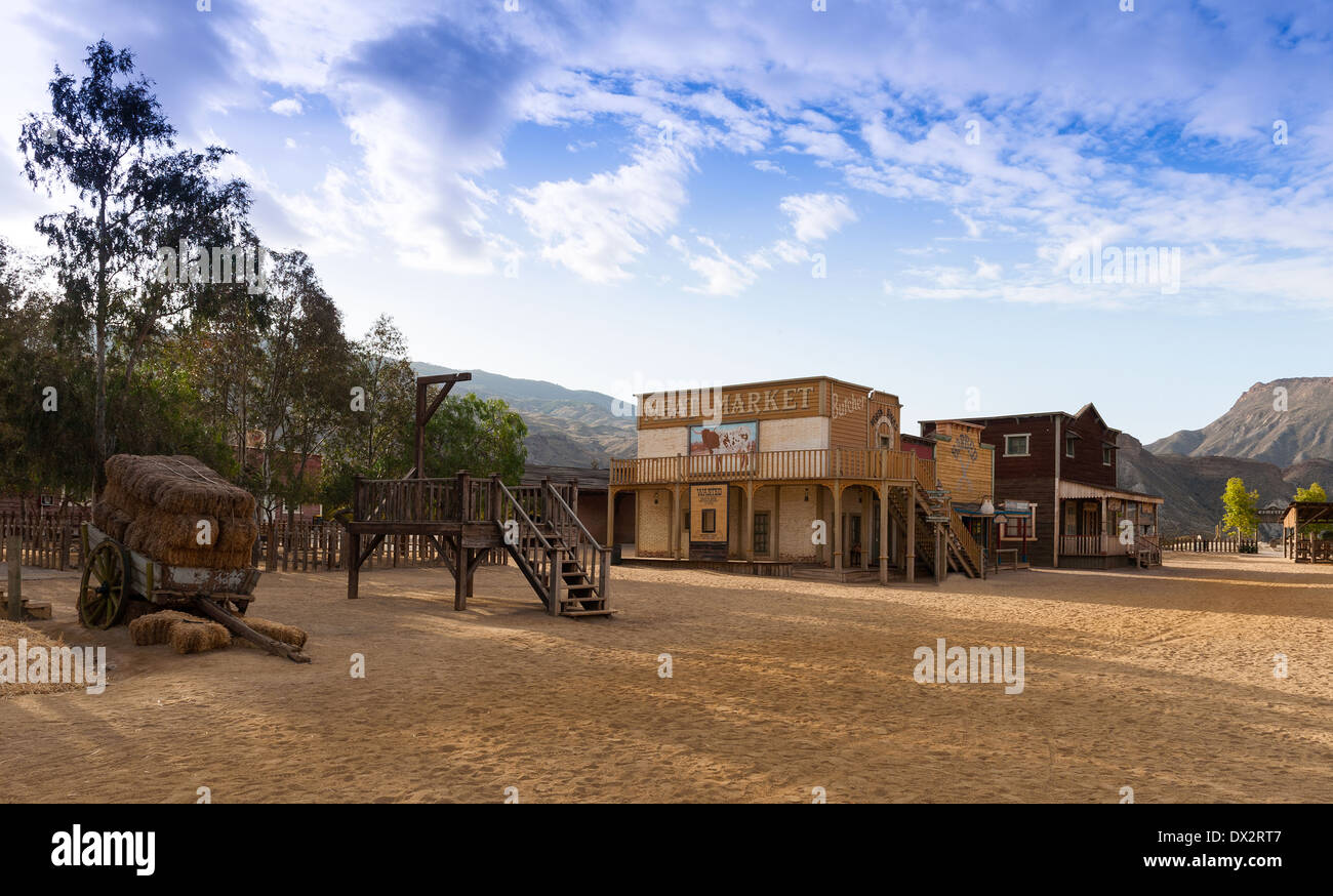 Film-Set in Mini-Hollywood, Tabernas, Amerika Provinz, Andalusien, Spanien Stockfoto