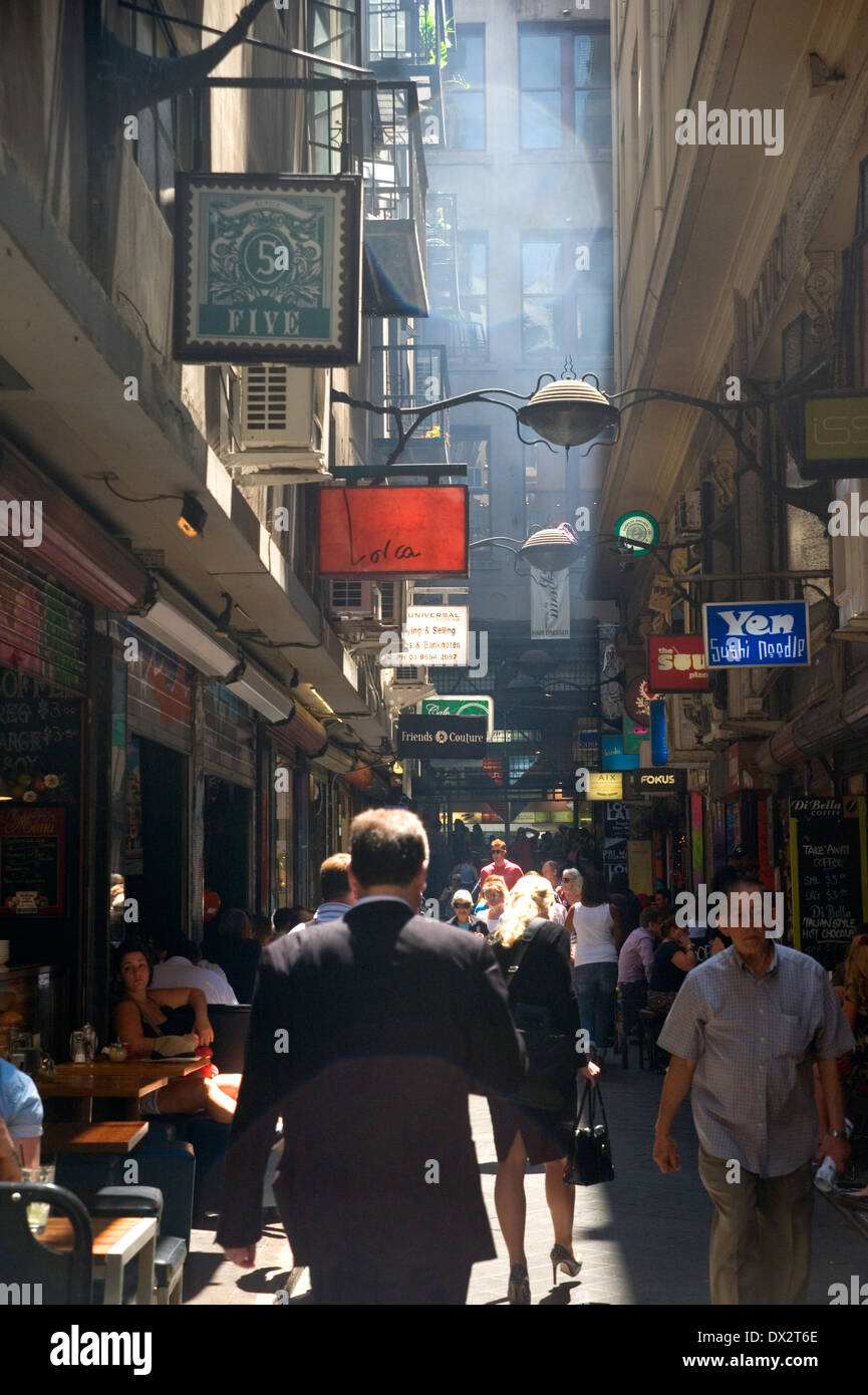 Mittleren Platz Spur Melbourne Stockfoto