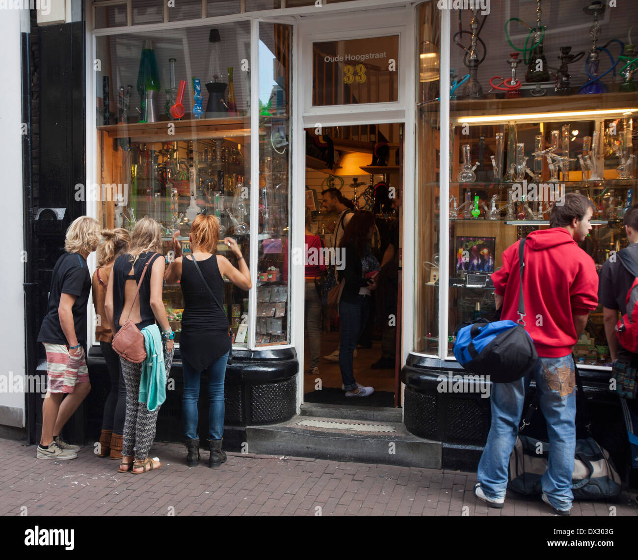 Cannabis-Shop in Amsterdam, Niederlande Stockfoto