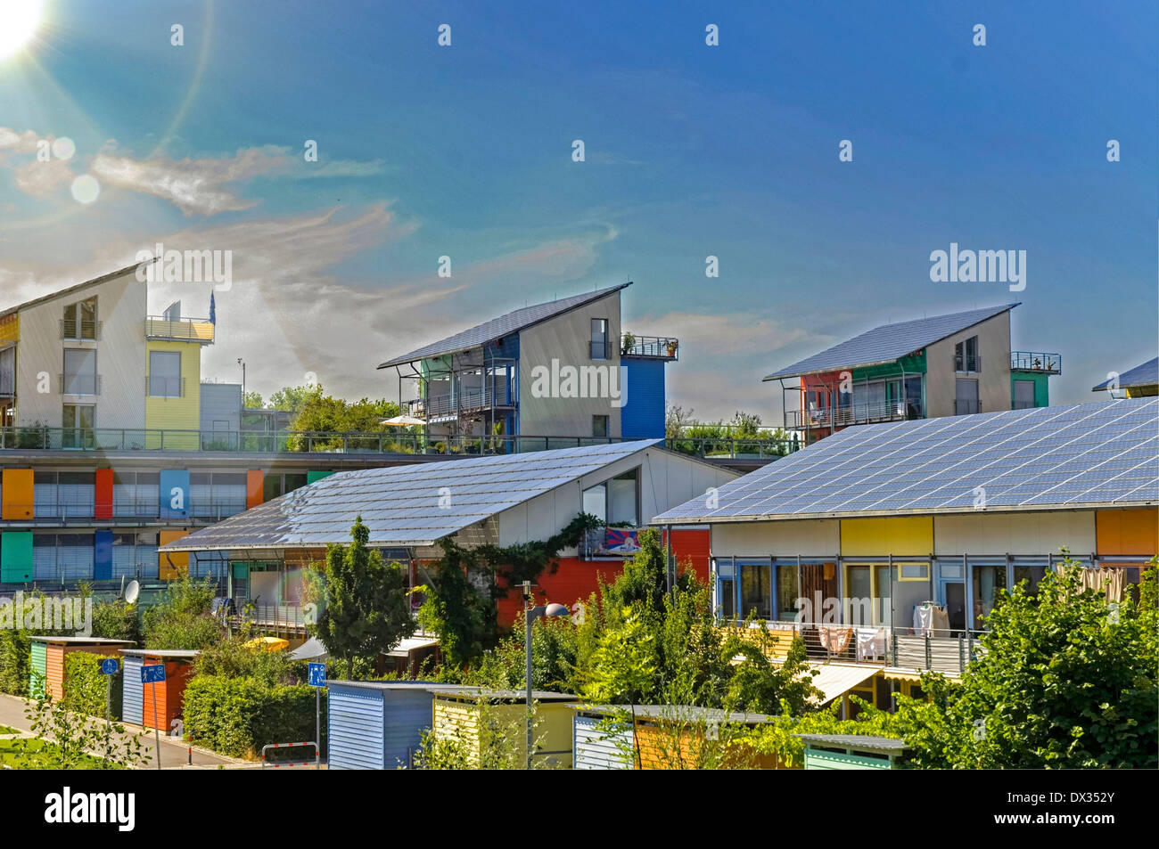 Solar City Freiburg, Deutschland Stockfoto