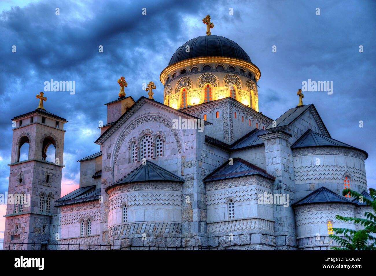 Orthodoxen Kirche der Auferstehung Christi in Podgorica Montenegro Stockfoto