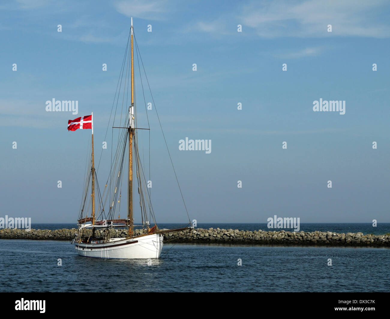 alten Sailboot in Kerteminde, Fünen, Dänemark Stockfoto