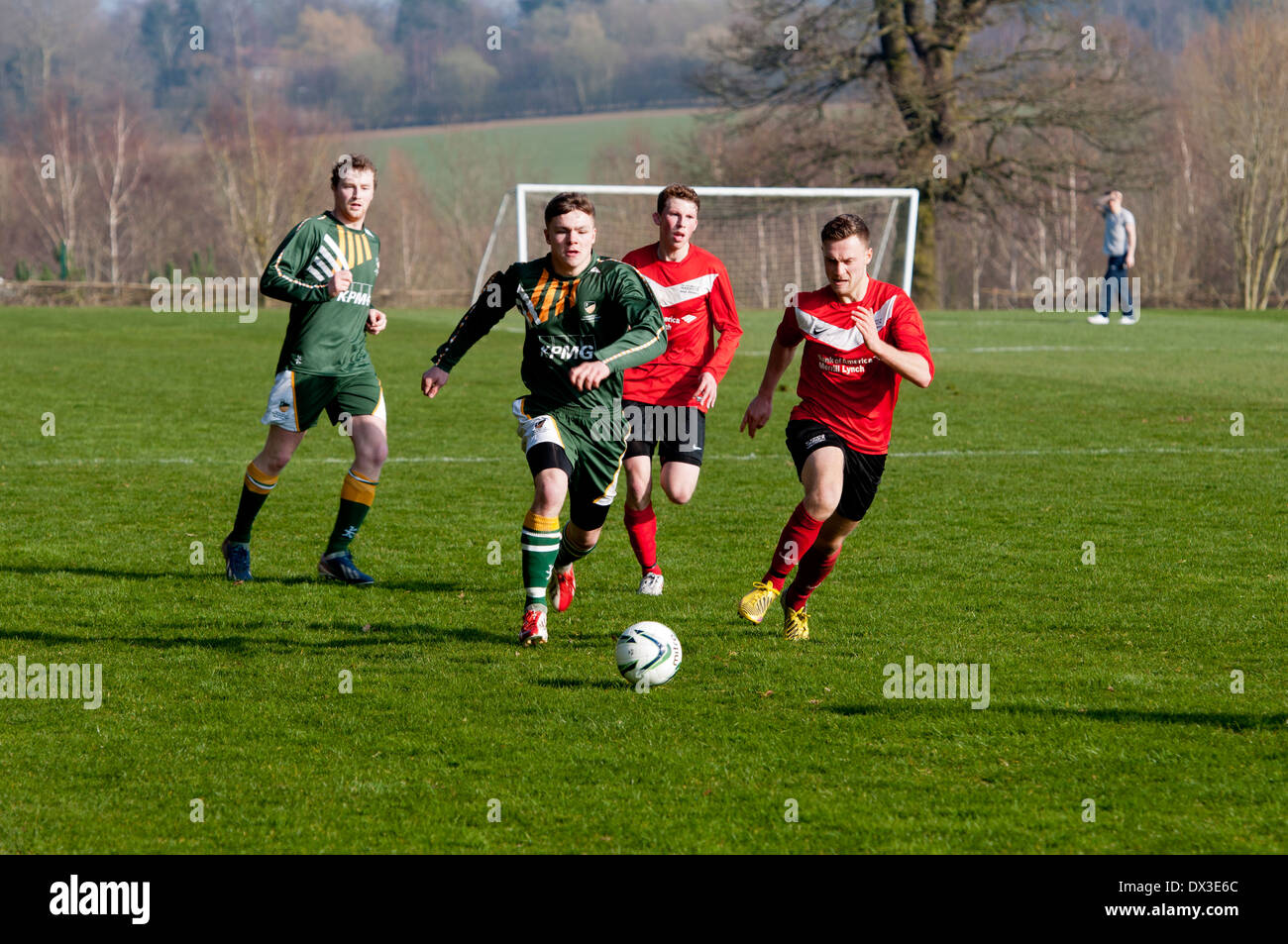 Hochschulsport. Männerfußball. Stockfoto